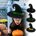 thumbnail image 6 of Hwkond Halloween Witch Hats, Halloween Hat Witch Witch Hook Hat Party Gold Velvet Hat Three Layer Breathable,Yellow, 6 of 6
