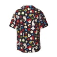 thumbnail image 2 of Xecao offers the Rose Rabbit for Men's Casual Short-sleeved Shirt, a button-up collared shirt with a pocket, perfect for beach vacations and yacht travel in the 4X-Large size., 2 of 7
