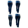 thumbnail image 6 of Jack David/Jean's Denim handcrafted Womens Rhinestone Strech Straight boot cut Denim jeans Pants Blue, 6 of 6