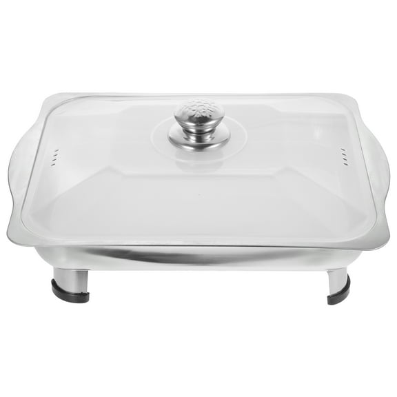 Masteelf Stainless Steel Serving Tray for Buffet Party and Kitchen Use Silver 12.5 x 8.5 Inches