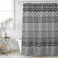 thumbnail image 6 of Grey Black Boho Shower Curtain Set - 72" x 78" Washable Bathtub Curtain with 12 Hooks, Vintage Ethnic Tribe Abstract Art Waterproof Fabric Stall Shower Curtains for Bathroom/Bathtub Décor, 6 of 6