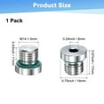 thumbnail image 3 of 1-Pack Inner Hex Head Pipe Fitting Plug, M14x1.5mm 304 Stainless Steel Socket Bung Plug with Fluorine Sealing Ring, 3 of 6