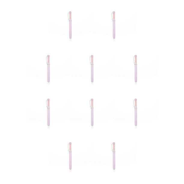 Inteprter Pluma de pintura de diamantes de imitación ergonómica con puntas herramientas de perforación accesorio de bordado de diseño único morado claro 10piezas