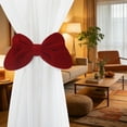 thumbnail image 4 of 2 Pcs Velvet Bow Curtain Tiebacks Drapes Tie Backs Velvet Curtain Tiebacks Drapes Holders for Bedroom Decor, Baby Nursery Decor Farmhouse Decorations, 4 of 9