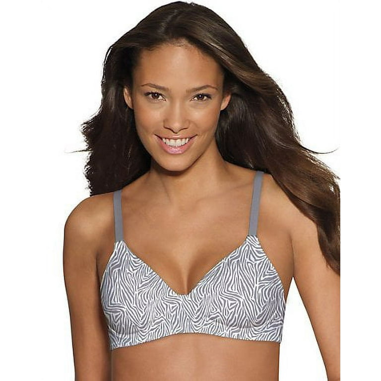 Hanes G510 Concealing Petals Wirefree Bra Size 38b White for sale