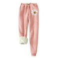 thumbnail image 2 of jsaierl Womens Fleece Lined Sweatpants Thermal Thick Warm Pants Cotton Super Comfy Trousers Drawstring Active Running Joggers Sweatpants, 2 of 6
