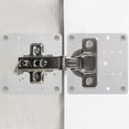 thumbnail image 5 of Uxcell Hinges Repair Plate, 4pcs Stainless Steel Square Cabinet Door Hinge Repair Kit for Wooden Cupboard,Silver Tone, 5 of 6
