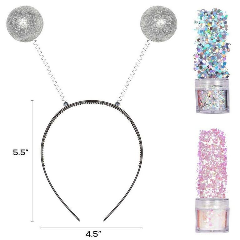 Alien Hairband Wired Ribbon Funny Martian Antennas Glitter Spring Diadema  Fiesta Cosplay Accesorio De Disfraz Para Niños Adultos Plata De 0,82 €