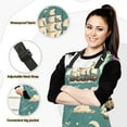 thumbnail image 2 of Ship on Sea 5 Pcs Kitchen Set Heat Resistant Oven Mitts and Non-Slip Pot Holders with Adjustable Cooking Apron, 2 of 6