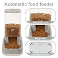 thumbnail image 3 of Elevon Automatic Pet Feeder and Water Dispenser Set, Dog Cat Gravity Food and Water Dispenser Set with Pet Food Bowl, Automatic Cat Feeder for Small Large Pets Puppy Kitten Large Capacity(Gray, 3.8L), 3 of 8