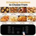 thumbnail image 5 of TINANA 10 QT Air Fryer Oven, 8 Preset Functions, LED Smart Touch Display, Oil-Less Cooking, Visible Window, Black, 5 of 7