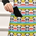 thumbnail image 4 of Panda with Rainbow Stripes Kitchen Apron with 2 Pockets Adjustable waterproof Cooking Aprons for Women Men Chef, 4 of 7