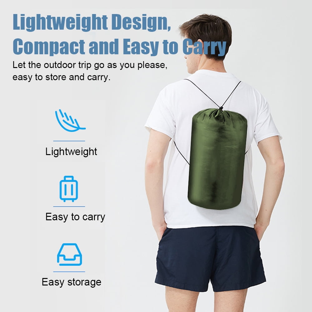 COWIN Sleeping Bags for Adults Backpacking Lightweight Waterproof 41℉-59℉ for Camping Hiking Outdoor Travel with Compression Bags 3.52lb , Military Green