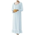 thumbnail image 2 of Kureaily Womens' Nightgown Long Sleeve Sleepwear Vintage Nightshirt Dress Casual Pajama Dress, 2 of 5