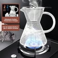 thumbnail image 4 of 500ML 16.9oz Glass Pour Over Coffee Maker with Double Stainless Filte - 4 Cup (Approx Refers to 4 oz. Per Cup) Thickened Heat-Resistant Paperless Pour Over Coffee Dripper Perfect Extraction for Home, 4 of 6