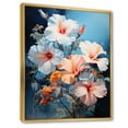 thumbnail image 2 of Designart "Hibiscus love expression II" Floral Floater Framed Canvas Print, 2 of 7