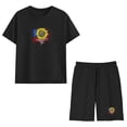 thumbnail image 6 of Amidoa Girls 2 Piece Outfits Summer Clothes Short Sleeve Cotton Floral Print T-Shirt and Shorts Casual Kids Clothing Sets Black Size 7, 6 of 9