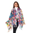 thumbnail image 3 of FORMRS Womens Scarf Winter Soft Long Big Warm Shawls Wrap Tassel Scarves, Light Colorful Circles, 3 of 9