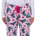 thumbnail image 4 of Disney Stitch Pajamas Women's Plush Heart Accents Adult Lounge Sleep Pants, 4 of 6