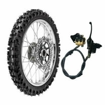 14" Front Wheel 60/100-14 Tire and Rim with Brake Caliper Assembly for Pit Dirt Bike Trail Motocross Off Road SSR 110cc 125cc Taotao Coolster Apollo