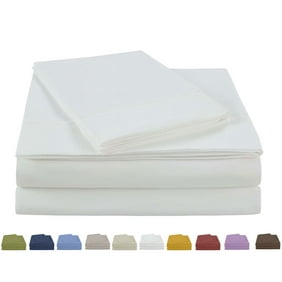 NC Home Fashions Classic 300 Thread Count Bright White Microfiber Sheet Sets, Twin