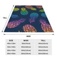 thumbnail image 3 of Sikiie Abstract Bright Pineapple Fruit Retro Ultra-Soft Micro flannel Blanket Luxury All Seasons Warm Blanket for Bedding Sofa and Travel (4 sizes)-50"x40", 3 of 7