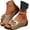 Gold, variant on Orthopedic Dress Sandals for Women 2026 Comfortable Flower Sandals Summer Beach Platform PU Leather Wedge Open Toe Sandals Arch Support Slippers Slides