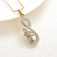 thumbnail image 3 of Infinity Heart Memorial Pendant Urn Necklace Ashes Holder Inlay Crystal Keepsake for Loved One, 3 of 7