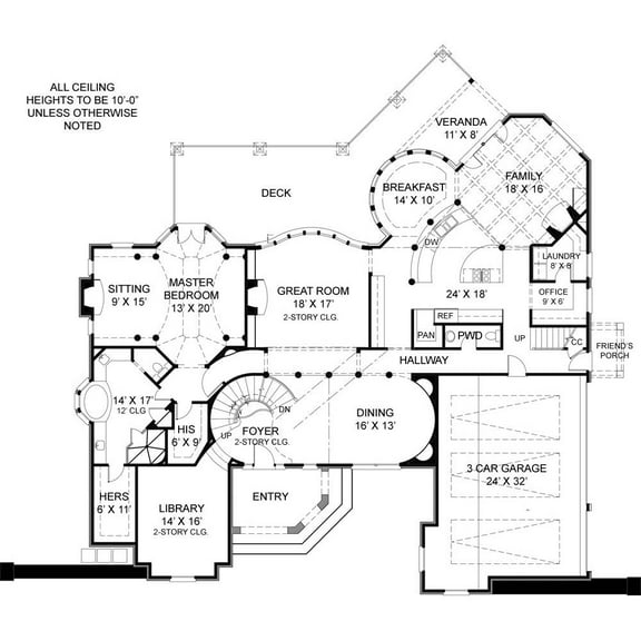 The House Designers: THD-6002 Builder-Ready Blueprints to Build a European House Plan with Slab Foundation (5 Printed Sets)