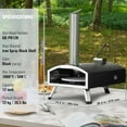 thumbnail image 6 of VEVOR 12" Outdoor Pizza Oven Portable Wood Pellet Pizza Oven Camping w/ Rotation, 6 of 10