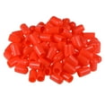 thumbnail image 4 of Uxcell Tapas redondas de vinilo cubiertas de tornillo protector de rosca goma roja 100pcs 0.39", 4 of 6
