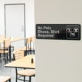 thumbnail image 2 of Alpine No Pets, Shoes, and Shirt Required Door Notice, Wall Decor Sign, 9 in. x 3 in., Black, 2 of 5