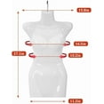 thumbnail image 2 of SSyao 4PCS Female Torso Dress Form Sewing Mannequin Polypropylene (PP) Retail Mannequin Manikin 27 Inch Height Display Dress Clothing Form with Metal Hook,White, 2 of 8