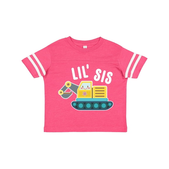 Inktastic Lil Sis in with Bulldozer Girls Toddler T-Shirt
