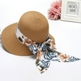 thumbnail image 3 of RUIG Women Summer Wide Straw Hat Beach Foldable Sun Hats Floppy Roll Up Protection Sun Cap UPF 50+ Caps Fedora Hats Women, 3 of 3