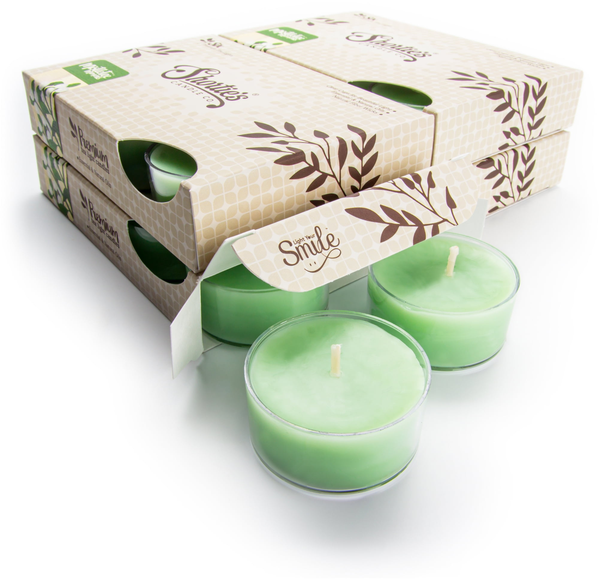 Mistletoe Moments Tealight Candles Bulk Pack (24 Green Highly Scented ...