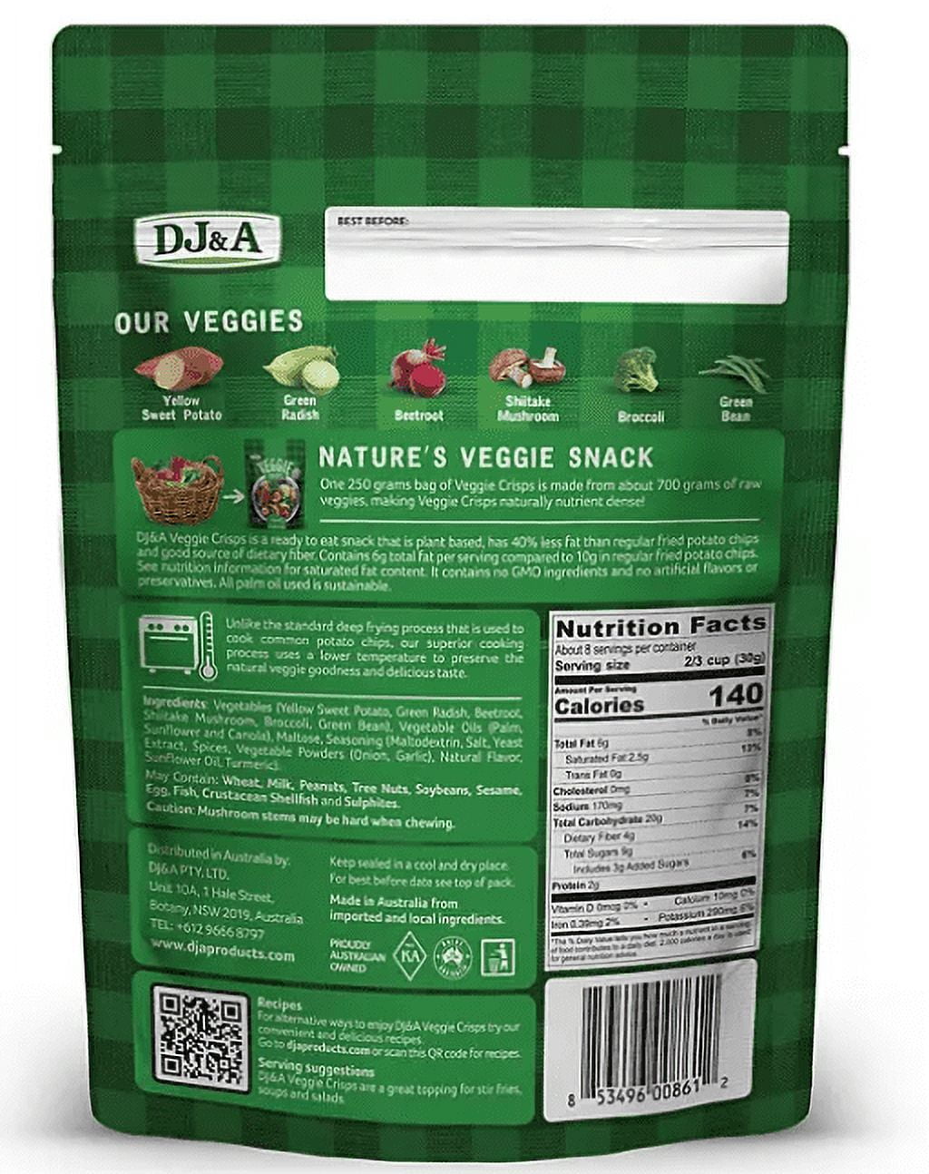 DJ&A Veggie Crisps Original 8.8 oz