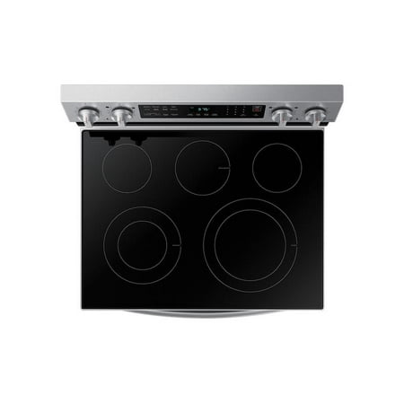 Samsung - 6.3 cu. ft. Freestanding Electric Range with WiFi, No-Preheat Air Fry & Convection - Stainless Steel