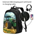 thumbnail image 2 of Salouo Green Tractor Field Pattern Extra Large Travel Laptop,Backpack with USB Charging Port College Backpack Business Work Bag Casual Daypack Fits for Men & Women, 2 of 7