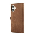 thumbnail image 2 of Allytechgroup Wallet Case for iPhone 16 Plus, [9 Card Slots] [Zipper Pocket] Luxury PU Leather Kickstand Magnetic Clasp Cover with Shoulder Strap & Hand Strap, Shockproof Anti-Fall Case, Brown, 2 of 10