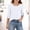White, variant on LJEFF Girl 3/4 Sleeve T-Shirt, Fashion Crew Neck Solid Color Spring Casual Tops for Girls Pink Size 4
