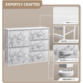 thumbnail image 3 of Sorbus 5-Drawer Dresser: Chest Organizer, Steel Frame, Wood Top, Marble/White Fabric Bins, 3 of 7