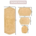 thumbnail image 3 of Home Weavers Waterford Collection 100% Cotton Non-Slip Bathroom Rug Set Machine Washable Toilet Lid Cover, Bath Rug, Bathroom Rug, Runner, Yellow Color 4 Piece Bath Rug set, 3 of 8