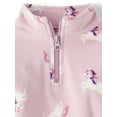 thumbnail image 2 of The Children's Place Toddler Girls Long Sleeve Microfleece Half Zip Pullover, Sizes 12M-5T, 2 of 3