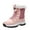 Pink, variant on Women's Snow Boots Wide Womens Winter Snow Boots Waterproof Shoes Plus Size Comfortable Ankle Platform Boots (Beige,9.5)
