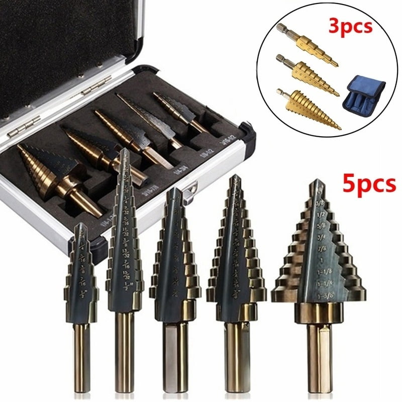 5pcs 50 Sizes HSS High Speed Steel Cobalt Titanium Step Drill Bit Multiple Hole 5pcs 50 Sizes HSS High Speed Steel Cobalt Titanium Step Drill Bit Multiple Hole