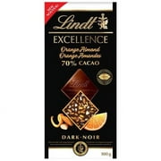 Lindt Chocolate Excellence Orange Almond 70% Cacao Dark Chocolate Bar, 100g/3.5oz. {Imported from Canada}