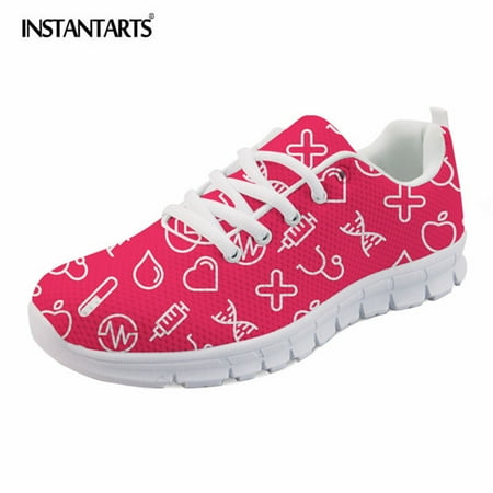 

Cartoon Nursing Print Lace Up sneakers women 2023 Girls Flats Sport Jogging Shoes Ladies Casual Shoes Light Summer Footwear 2023