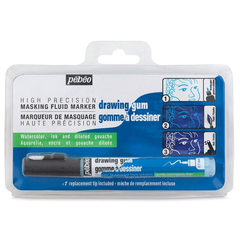  Pebeo 033101 Masking Ink, Drawing Gum Marker, 0.03 inches (0.7  mm) : Arts, Crafts & Sewing