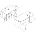 thumbnail image 5 of Bush Business Furniture C 59 Bow Front Desk and Credenza w/Mobile File Cabinets Platinum Gray, 5 of 8